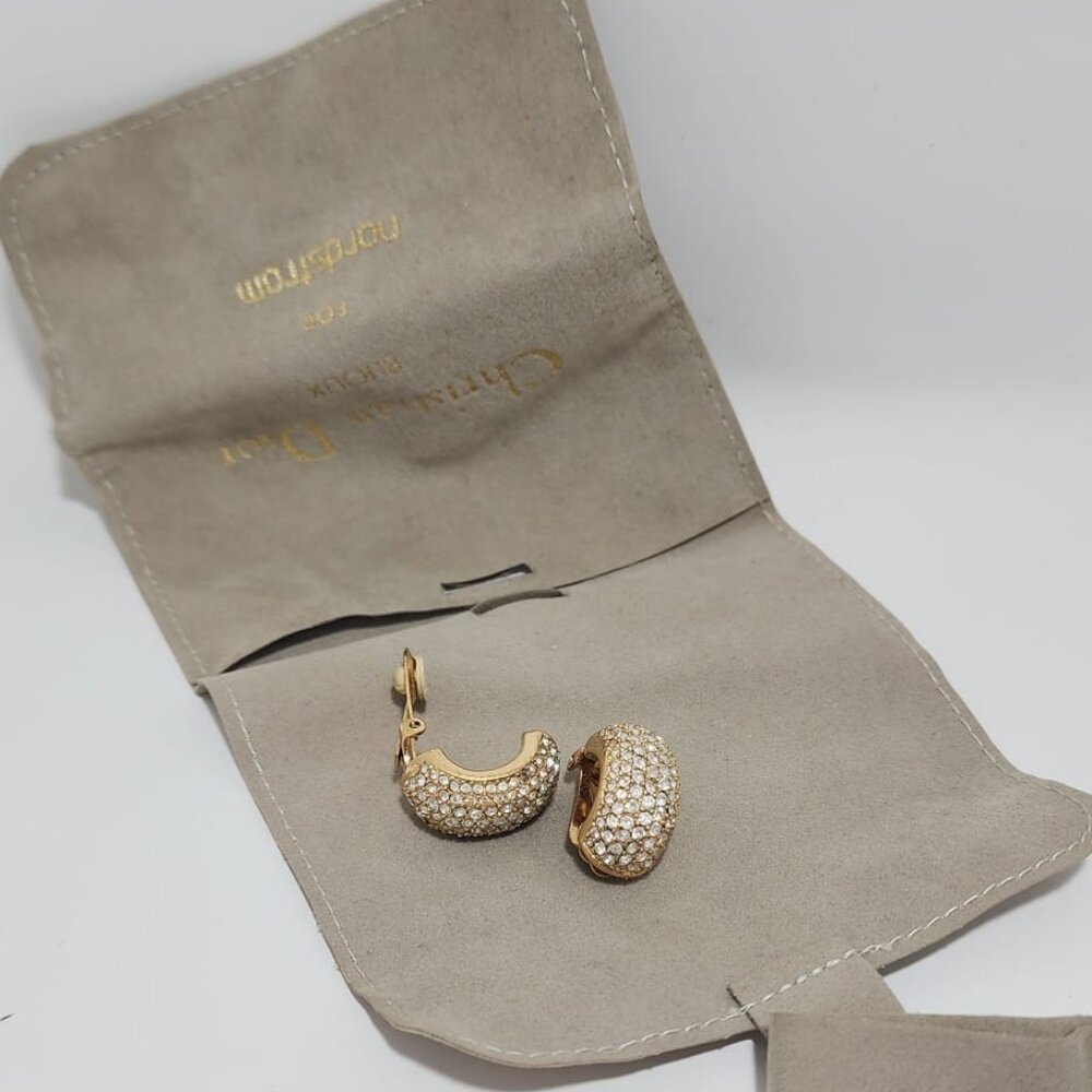 RARE Christian Dior for Nordstrom Faux Diamond Clip Earrings